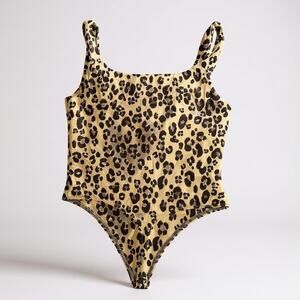 Babaton Cheetah One Piece Thong Swimsuit Medium